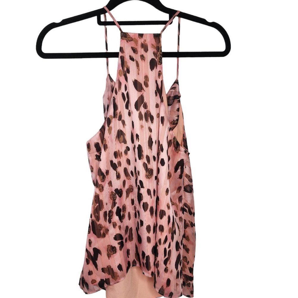 Milly top sleeveless singlet pink animal print size 10 - Picture 10 of 16